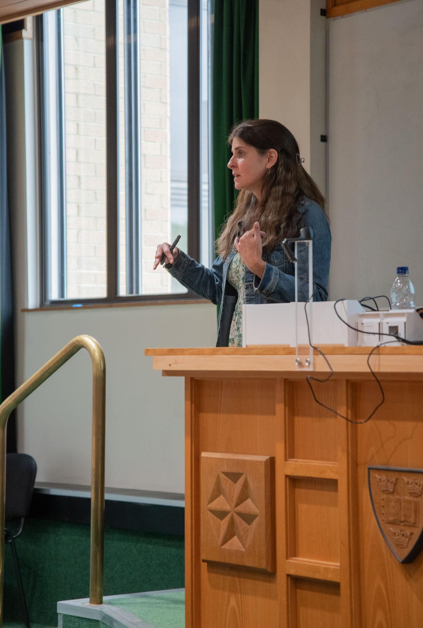 A photo of Penny Lewis at the Unit’s Science Day in Summer 2024.