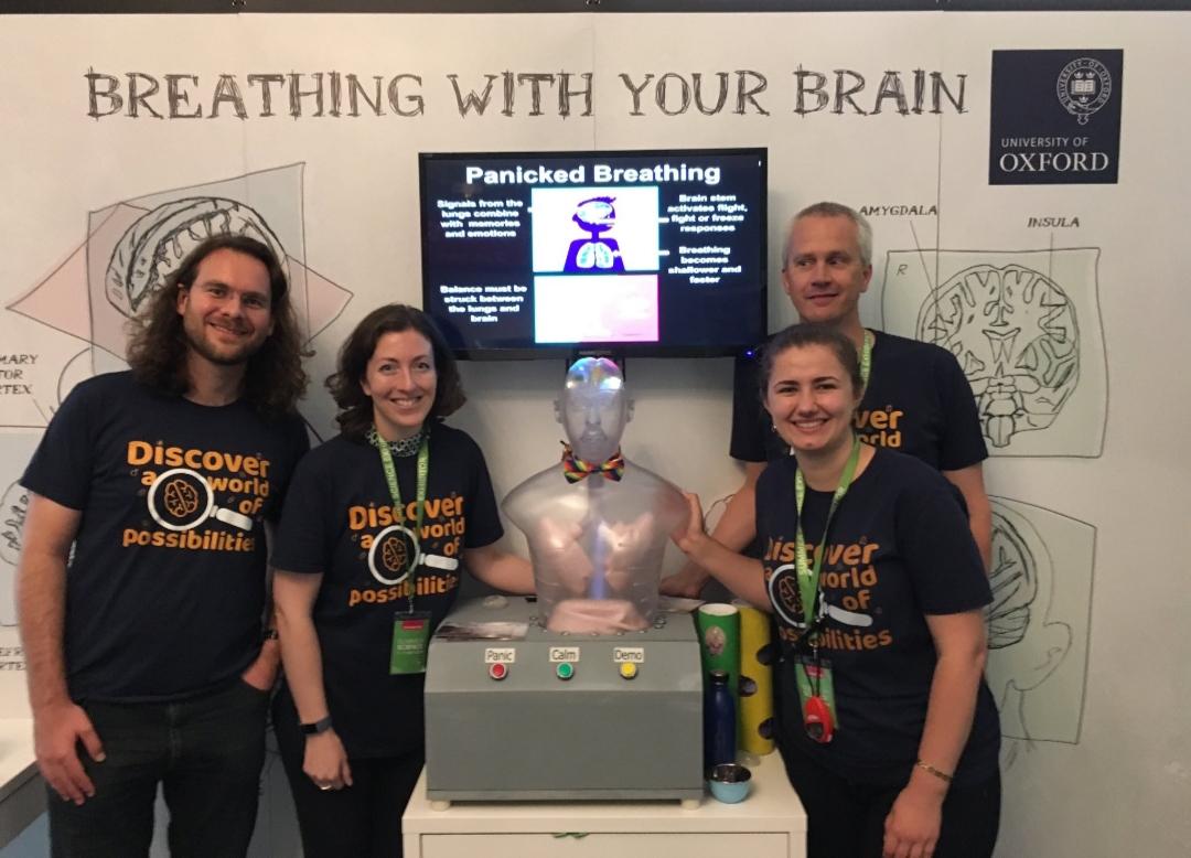 Ioana (right, foreground) at the Royal Society Summer Science Exhibition 2019 A phot of Ioana at the Royal Society Summer Science Exhibition
